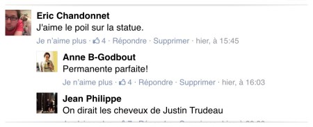 cheveux de Justin Trudeau